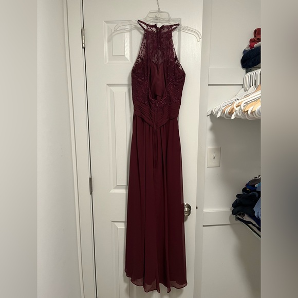 Maroon/Wine Bridesmaid Dress - Picture 3 of 4